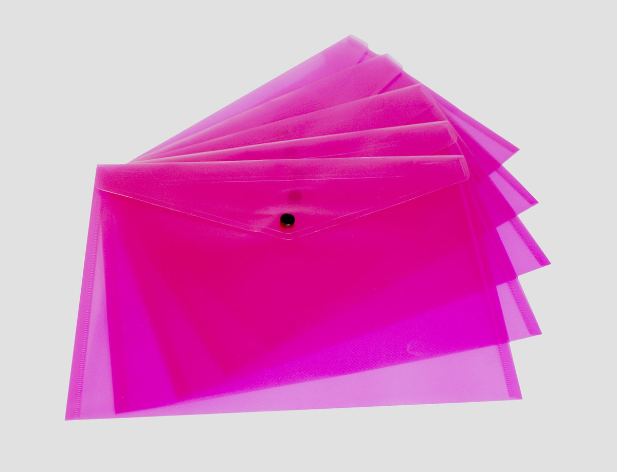 A4+ Pink Popper Wallet (pack of 5's) Phillips Direct